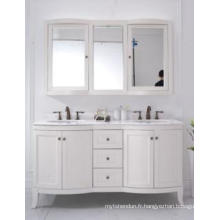 Armoire de salle de bains moderne en bois de miroir d&#39;un coffret principal en bois (JN-8819717D)